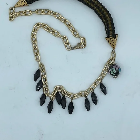 “VINTAGE ROPE DROP GLASS BEAD NECKLACE”. Unique Piece of Costume Jewellery. - Picture 14 of 16